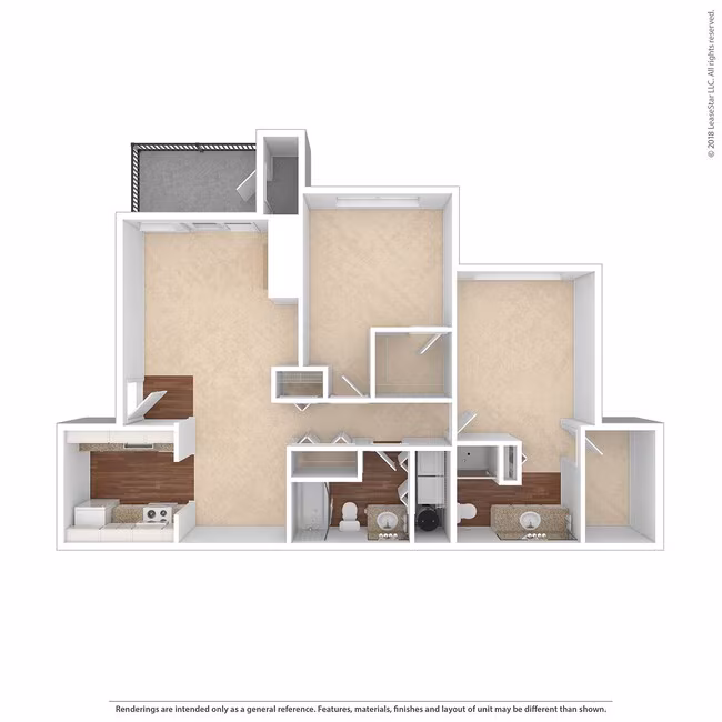 2x2 Premium G102 floor plan